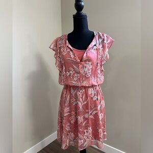 White House Black Market Sleeveless Blouson Dress - Size Medium